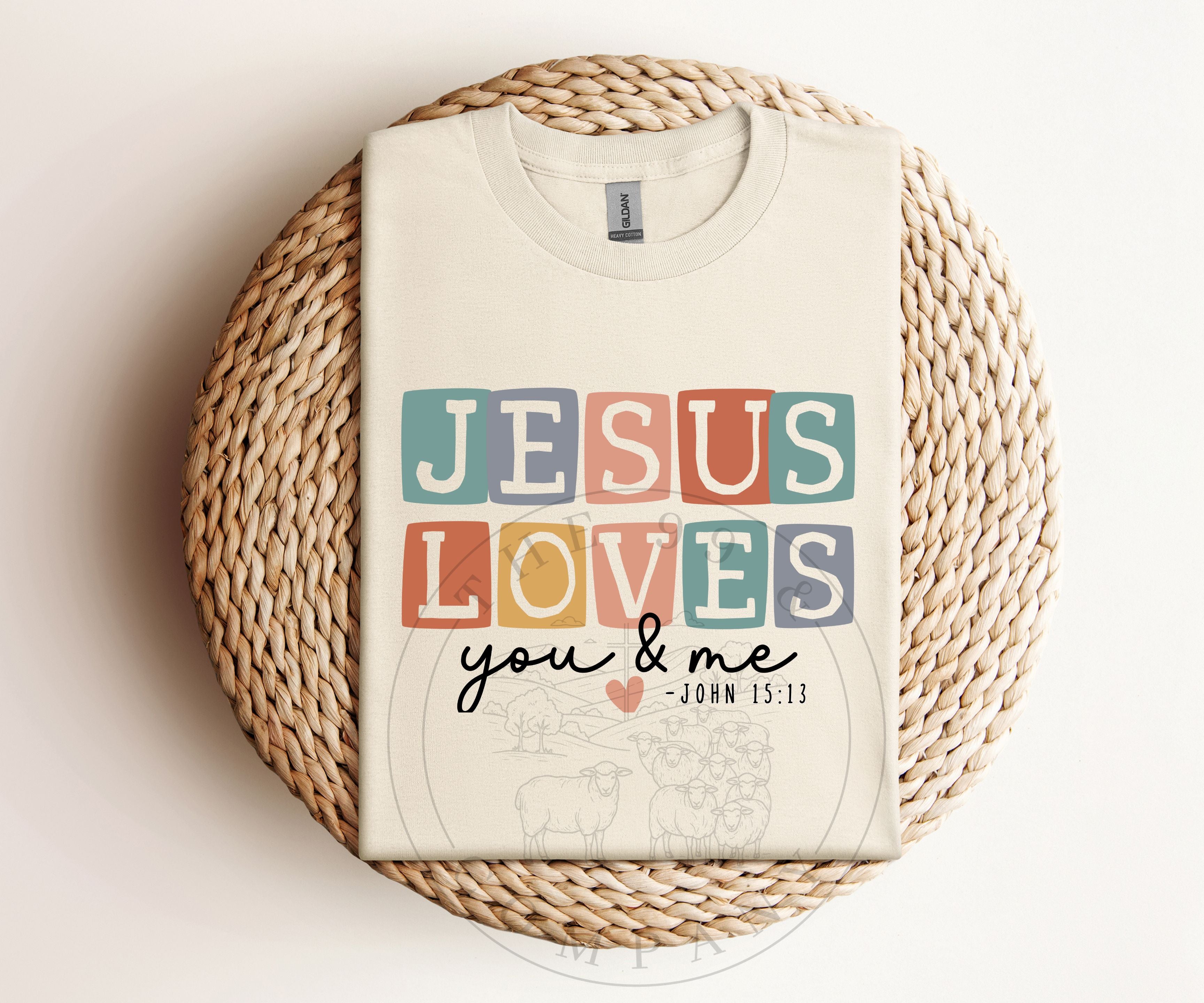 Jesus Loves You and Me Girls Tee